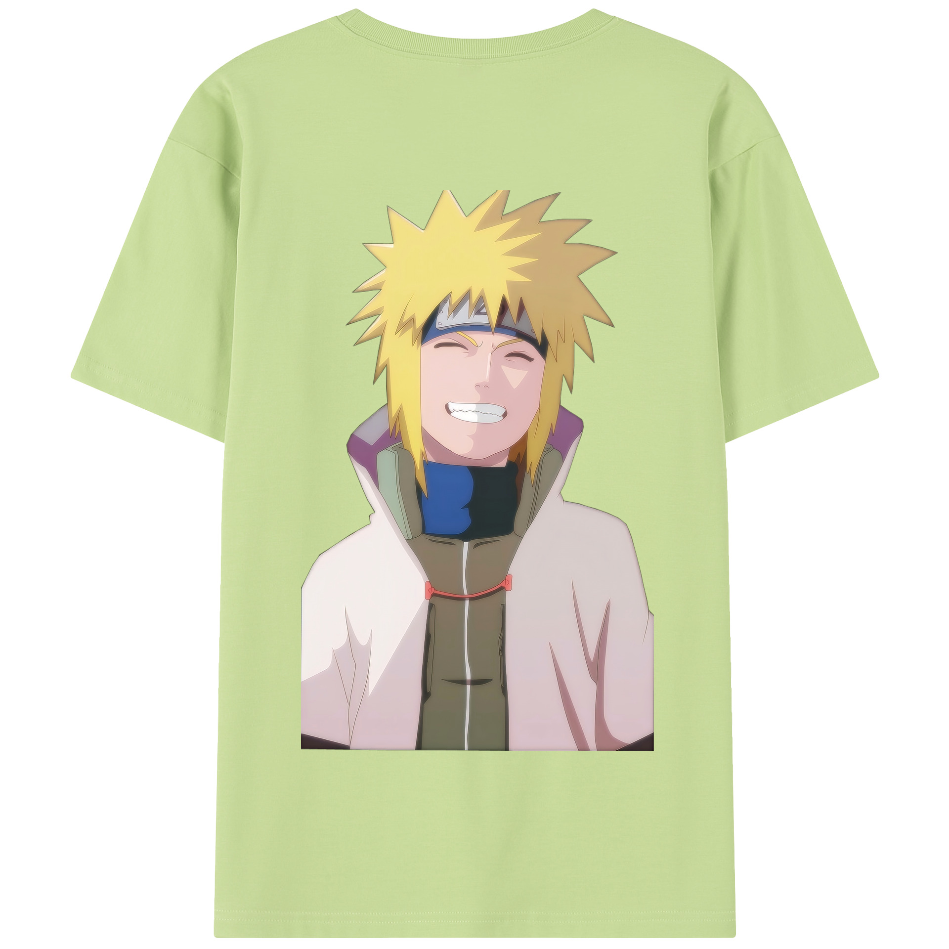 （画像用） NARUTO -ナルト- 波風 ミナト Namikaze Minato 綿100％半袖Tシャツ（背面プリント）